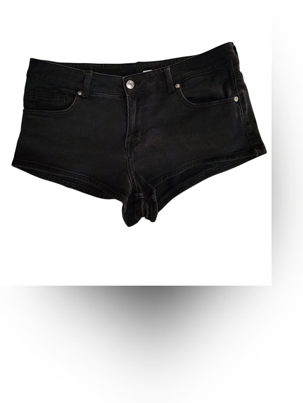 Women’s Black Denim Short Shorts - Classic Low-Rise Style